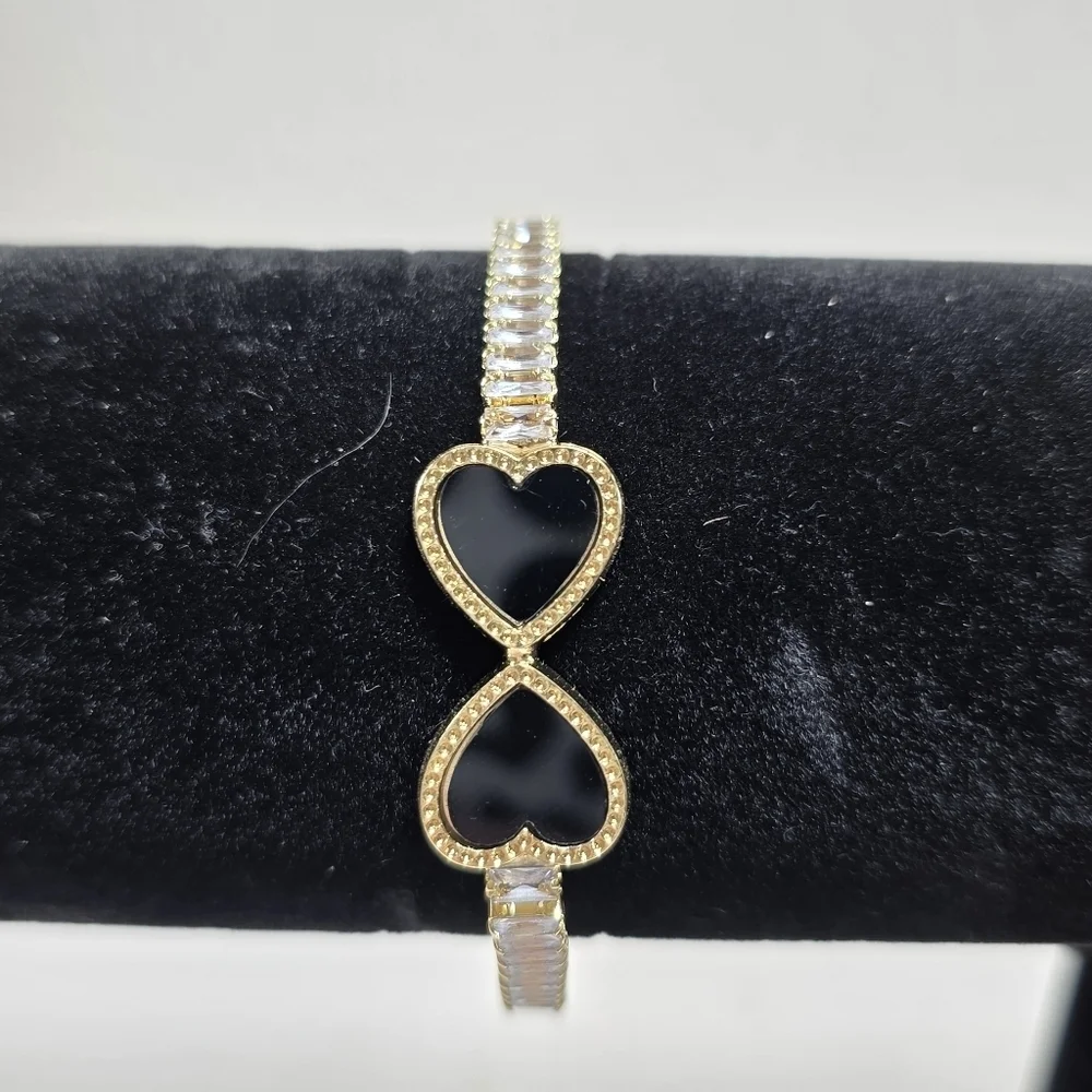 Gold Infinity Heart Bracelet